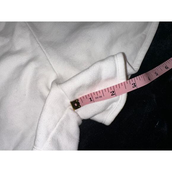 FIORUCCI WHITE FLEECE ANGEL LOGO SHORTS YOGA LOUNGE SWEATSHORTS - Picture 6 of 7